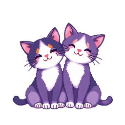 Selene e Ísis - gatinhas frajolas pixeladas