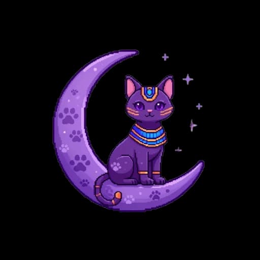Patinhas Lunares - mascote Bastet lunar