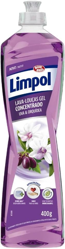 Detergente Gel Concentrado para Louças Limpol, Uva e OrquĂdea